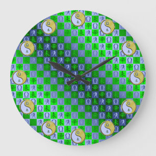 Grande Horloge Ronde Balance & Chèvre Métal