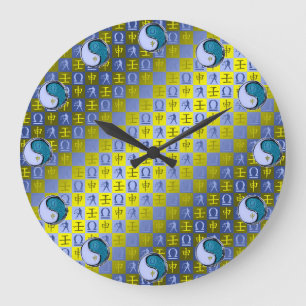 Grande Horloge Ronde Balance & Singe d'Eau