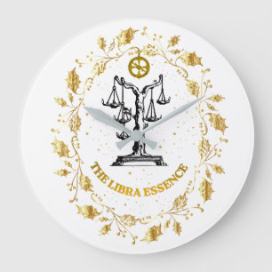 Grande Horloge Ronde Balance Zodiaque Luxe  Astrologie Art