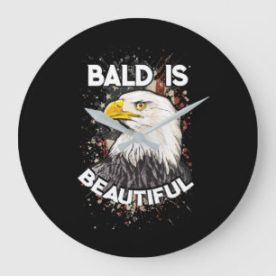 Grande Horloge Ronde Bald Est Un Beau Cadeau Patriotique Américain Aig
