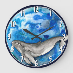 Grande Horloge Ronde Baleine bleue