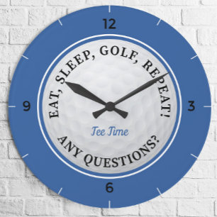 Grande Horloge Ronde Balle de golf personnalisée Citation de golfeur sp
