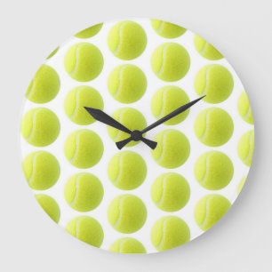 Grande Horloge Ronde Balle de tennis jaune