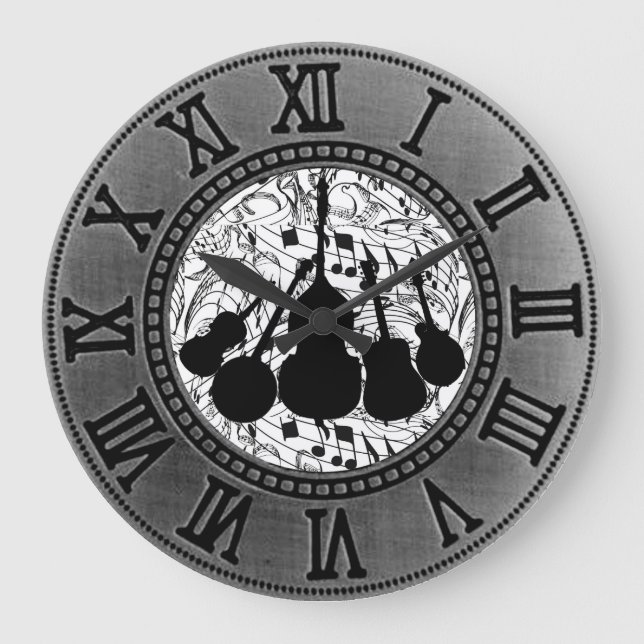 GRANDE HORLOGE RONDE BANDE DE BLUEGRAS 5 PIÈCES (Recto)