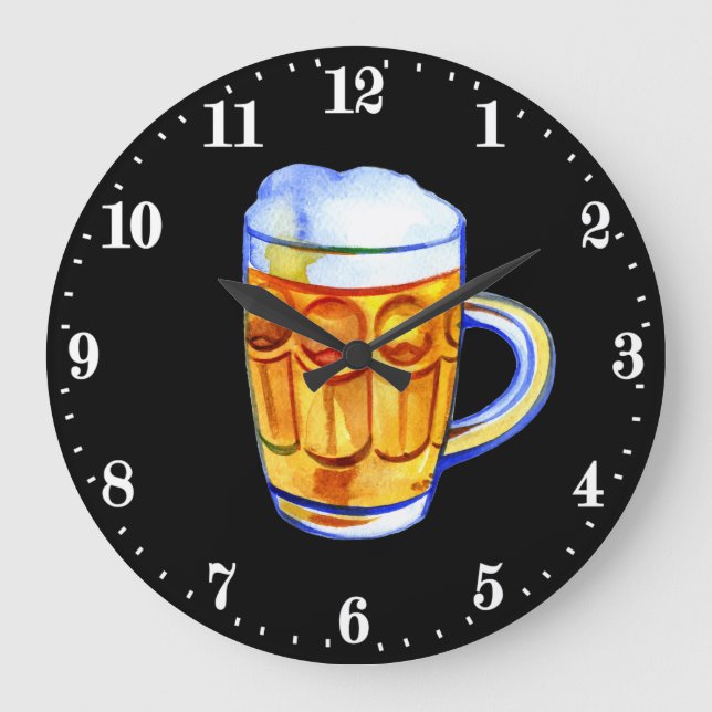 Grande Horloge Ronde Bar à bière froid cool (Recto)
