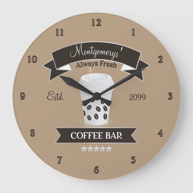 Grande Horloge Ronde Bar Café Toujours Frais (Recto)