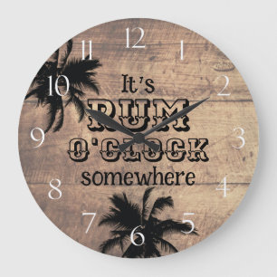 Grande Horloge Ronde Bar de plage Rum O'Clock