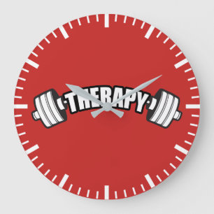 Grande Horloge Ronde Barbell - THÉRAPIE - Inspiration de l'entraînement