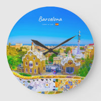 Barcelone, Espagne - Parc Guell Mosaïque Gaudi