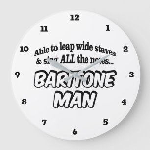 Grande Horloge Ronde Baritone Man - Music Superhero