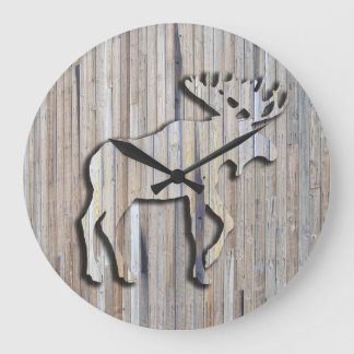 Grande Horloge Ronde Barn Wood Clock