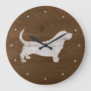Grande Horloge Ronde Basset Hound
