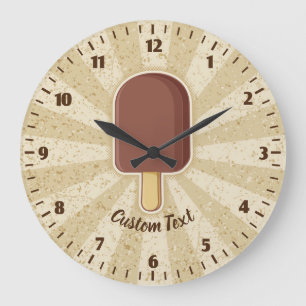 Grande Horloge Ronde Bâtonnet de glace au chocolat
