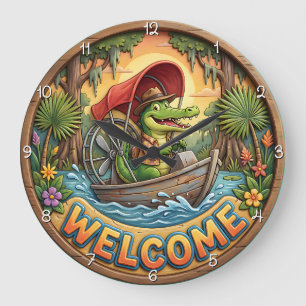 Grande Horloge Ronde Bayou Bienvenue Airboat Gator