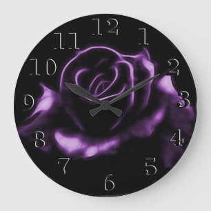 Grande Horloge Ronde Beau Rose violet