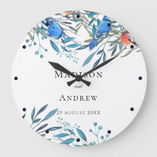 Grande Horloge Ronde Beautiful Watercolor