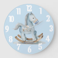 Bébé Charmant Cheval à Bascule Bleu Nom