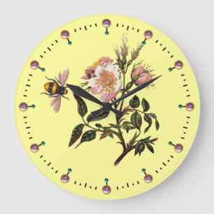 GRANDE HORLOGE RONDE BEE BEE ET BEEKEEPER