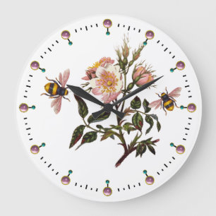 GRANDE HORLOGE RONDE BEE BEE ET BEEKEEPER