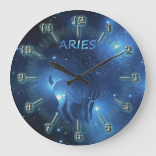Grande Horloge Ronde Bélier de signe de zodiaque