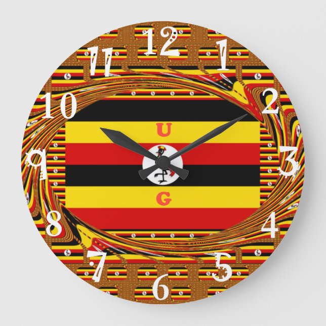 Grande Horloge Ronde Belle extraordinaire Lovely Uganda idées (Recto)