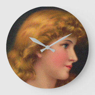 Grande Horloge Ronde belle femme du XIXe siècle