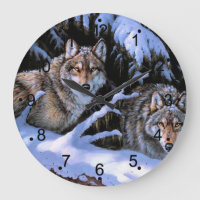 Belles Peintures Deux Loups