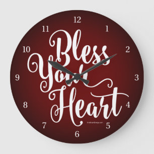 Grande Horloge Ronde Bénissez votre coeur