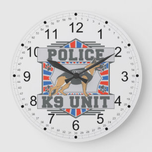 Grande Horloge Ronde Berger allemand de police de l'unité K9