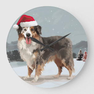 Grande Horloge Ronde Berger Australien dans la neige de Noël