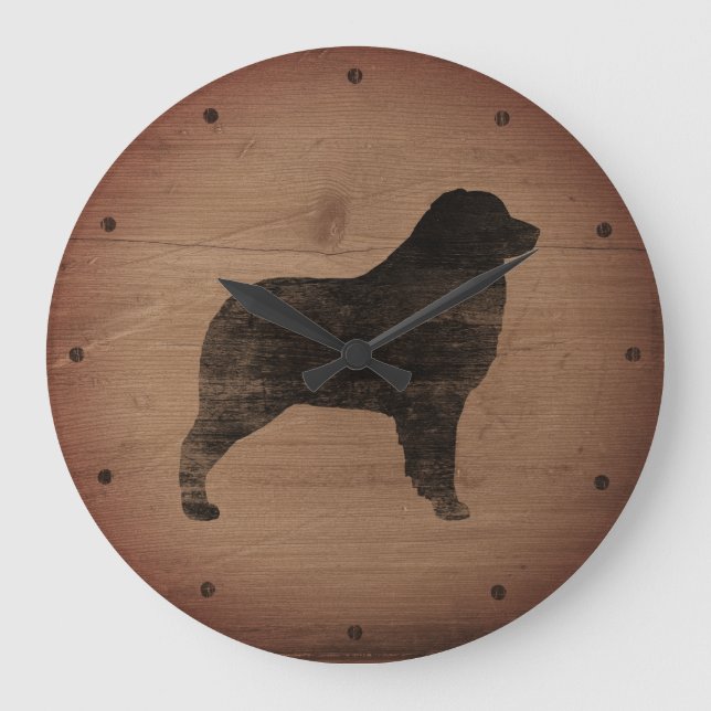 Grande Horloge Ronde Berger australien Silhouette Rustique (Recto)