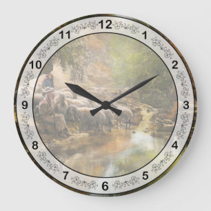 Grande Horloge Ronde Bible - Le Seigneur est mon berger - 1910