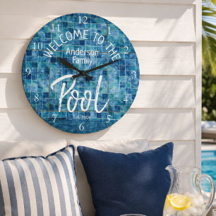 Grande Horloge Ronde Bienvenue personnalisé dans la famille de l'horlog