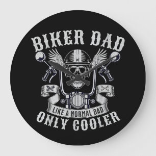 Grande Horloge Ronde Biker Papa Motorcycle Père Rider Biker Papa Père