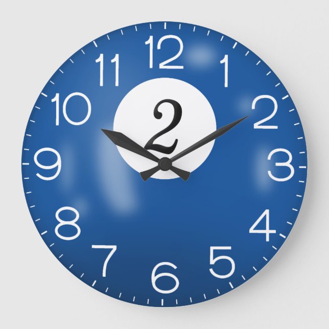 Grande Horloge Ronde Billard bleu #2 Bal (Recto)