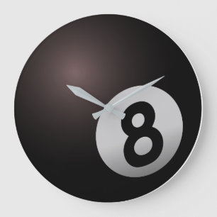 Grande Horloge Ronde Billard de piscine huit balles