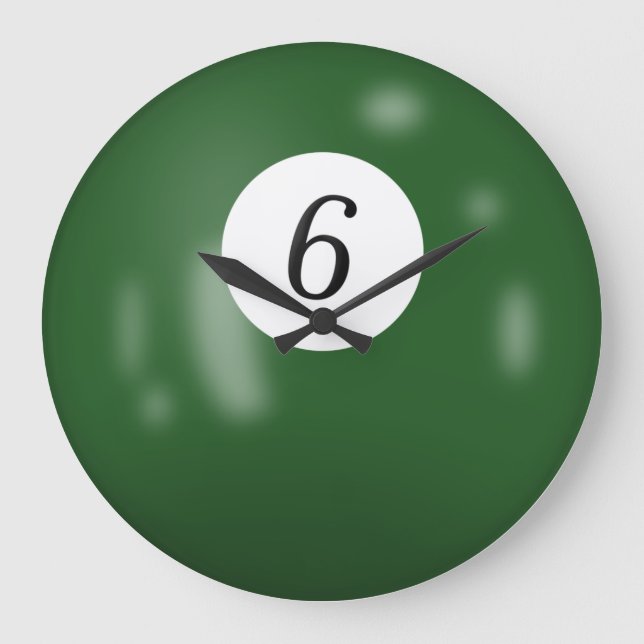 Grande Horloge Ronde Billard Numéro 6 (Recto)