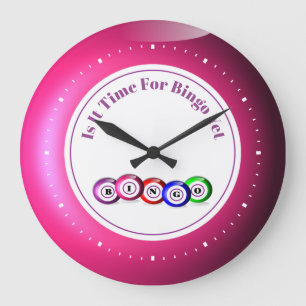 Grande Horloge Ronde Bingo Ball Themed