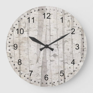 Grande Horloge Ronde Birch Trees
