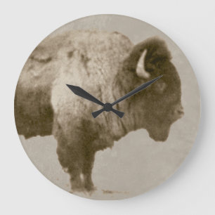 Grande Horloge Ronde Bison américain