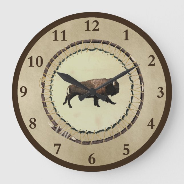 Grande Horloge Ronde Bison galopant (Recto)