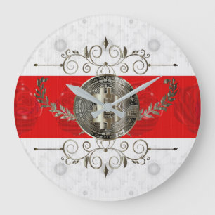 Grande Horloge Ronde Bitcoin Gold Coin