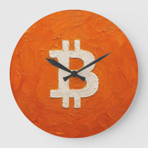 Grande Horloge Ronde Bitcoin Standard (Pétrole, Style : 2)