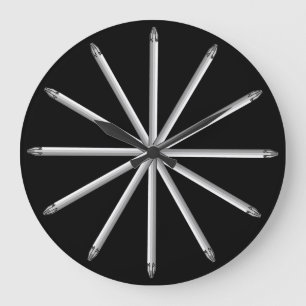 Grande Horloge Ronde Bits de tournevis - Contemporain Design Moderne
