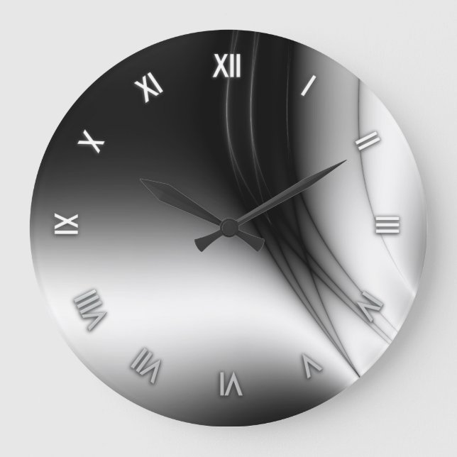 Grande Horloge Ronde Black and White Estuary Wall (Recto)