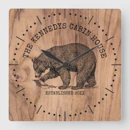 Grande Horloge Ronde Black Bear Family