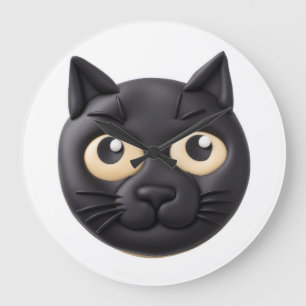 Grande Horloge Ronde Black Cat 3D Inspiré