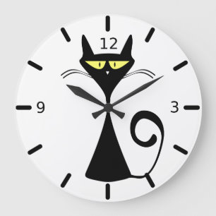 Grande Horloge Ronde Black cat large clock