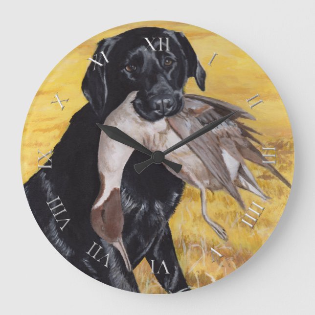 Grande Horloge Ronde Black Labrador (Recto)