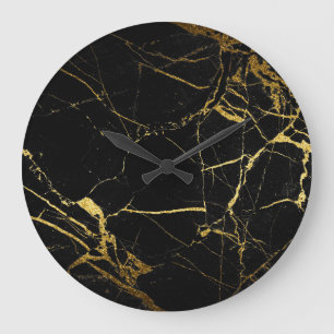 Grande Horloge Ronde Black Marble
